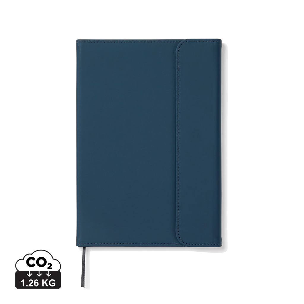 Carnet A5 recyclé personnalisable Baltimore VINGA Bleu marine